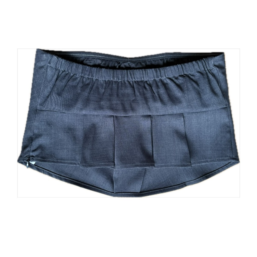 En Saison Pleated Cropped Tube Top Dark Grey XS - Picture 3 of 11